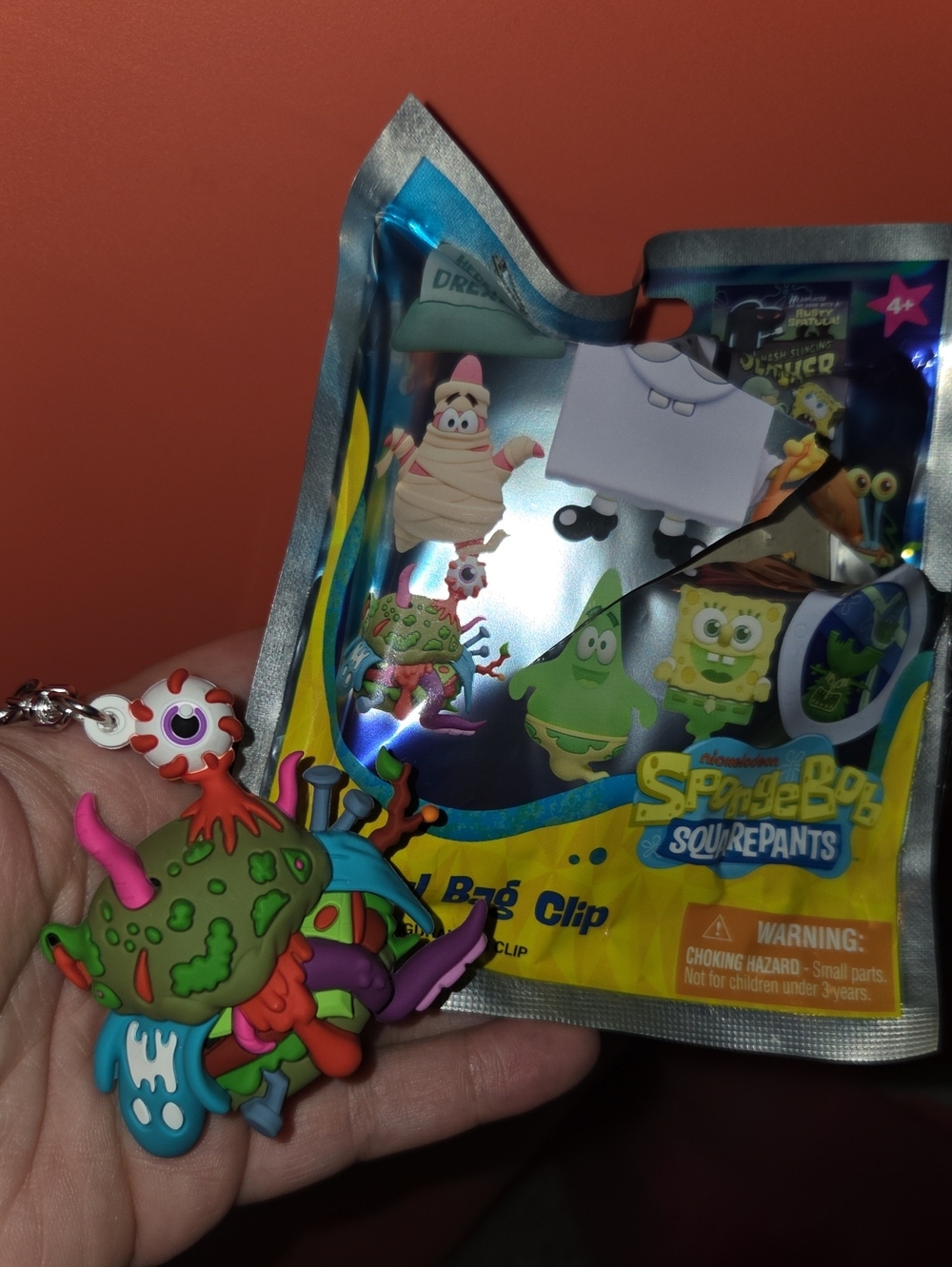 SpongeBob SquarePants Halloween Colorful Nasty Patty Bag Clip